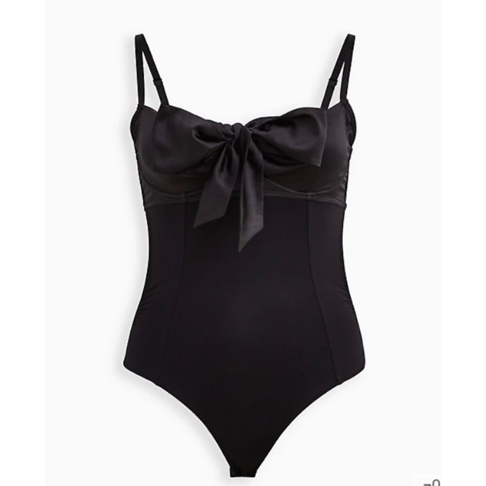 Torrid Satin Bow Bodysuit